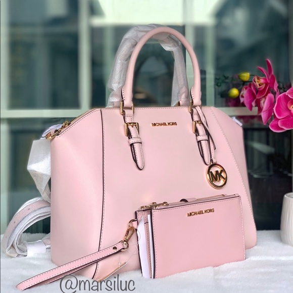 NEW MK LG CIARA SATCHEL AND DOUBLE WRISLET WALLET - Picture 2 of 8